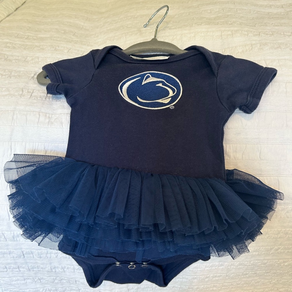 Penn State Baby Girl Newborn Tutu Onesie. 3 Months